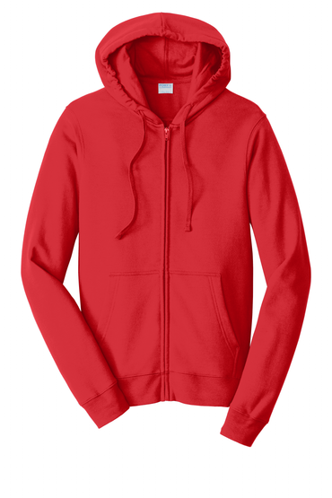 Port and Company Zip Hoodie Full Length - 80/20 Cottton/Poly Fleece