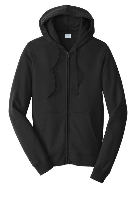 Port and Company Zip Hoodie Full Length - 80/20 Cottton/Poly Fleece