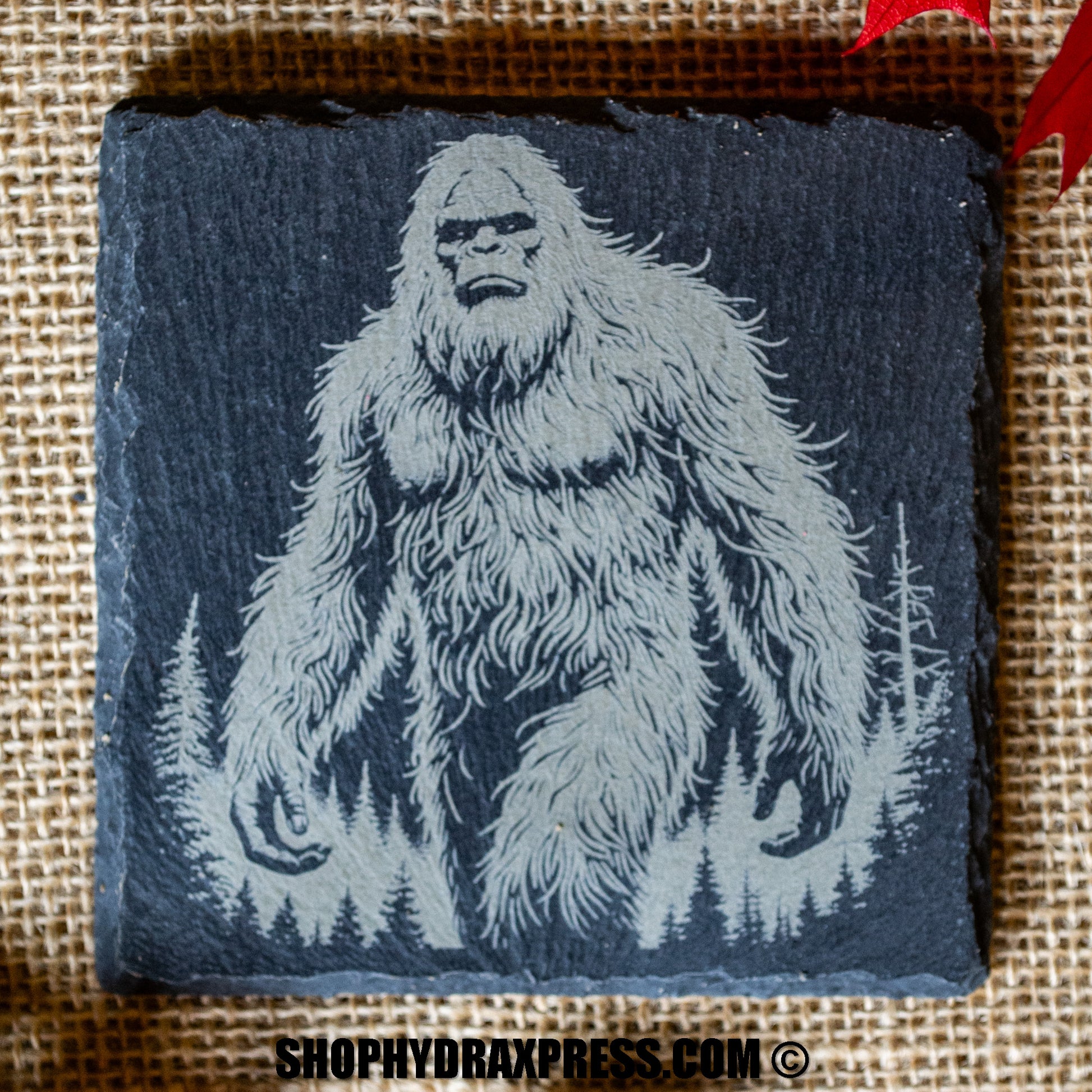 Yetti slate coaster 