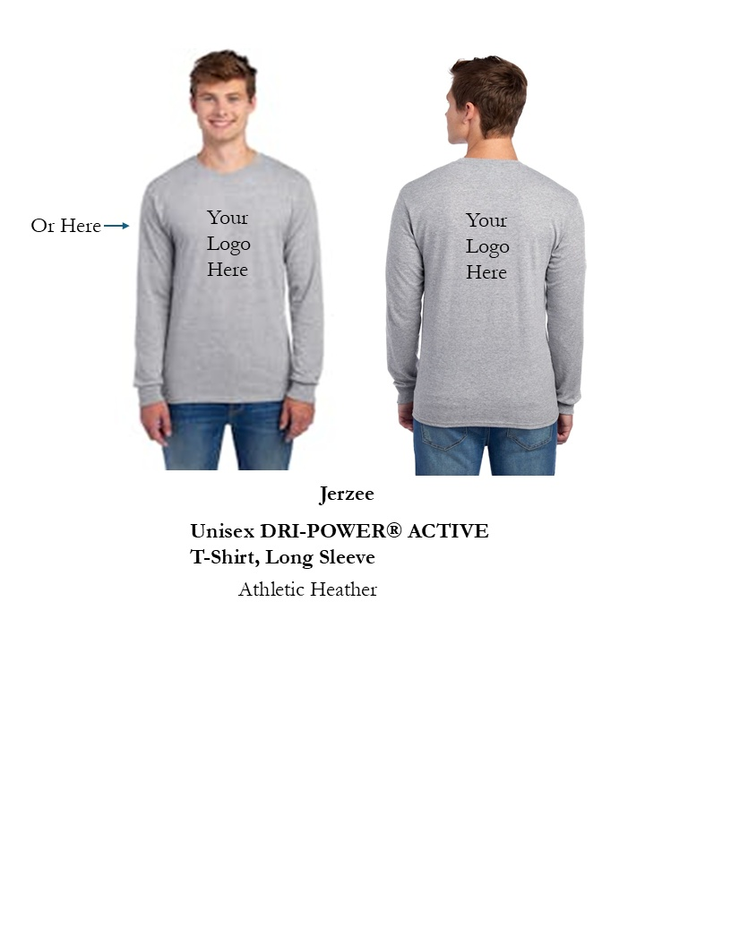 logo t shirt long sleeve Jerzee Brand