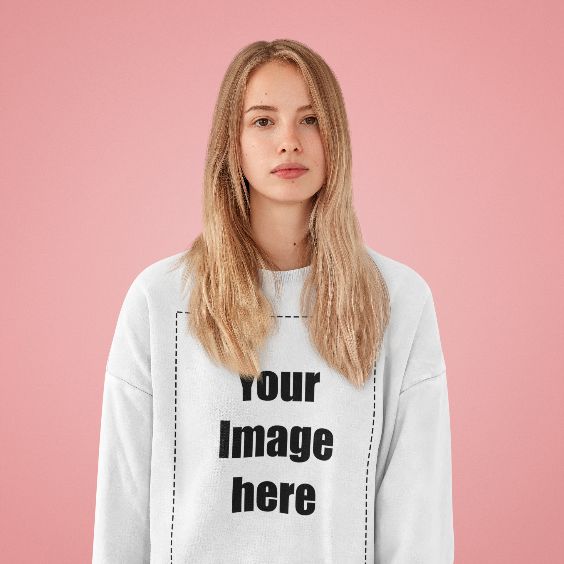 White custom sweatshirt